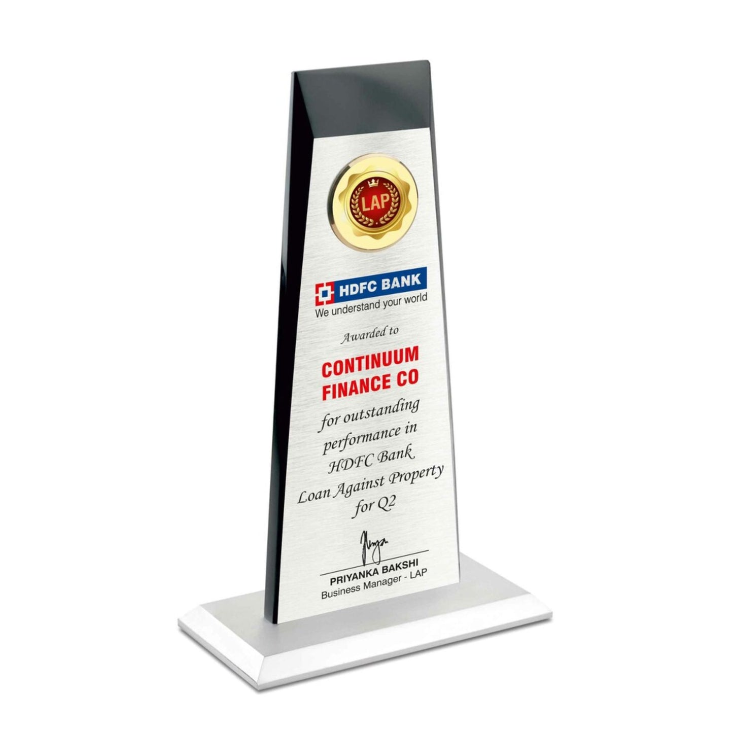 Achievement Award Trophy, Made In A Combination Of Acrylic And Aluminium
