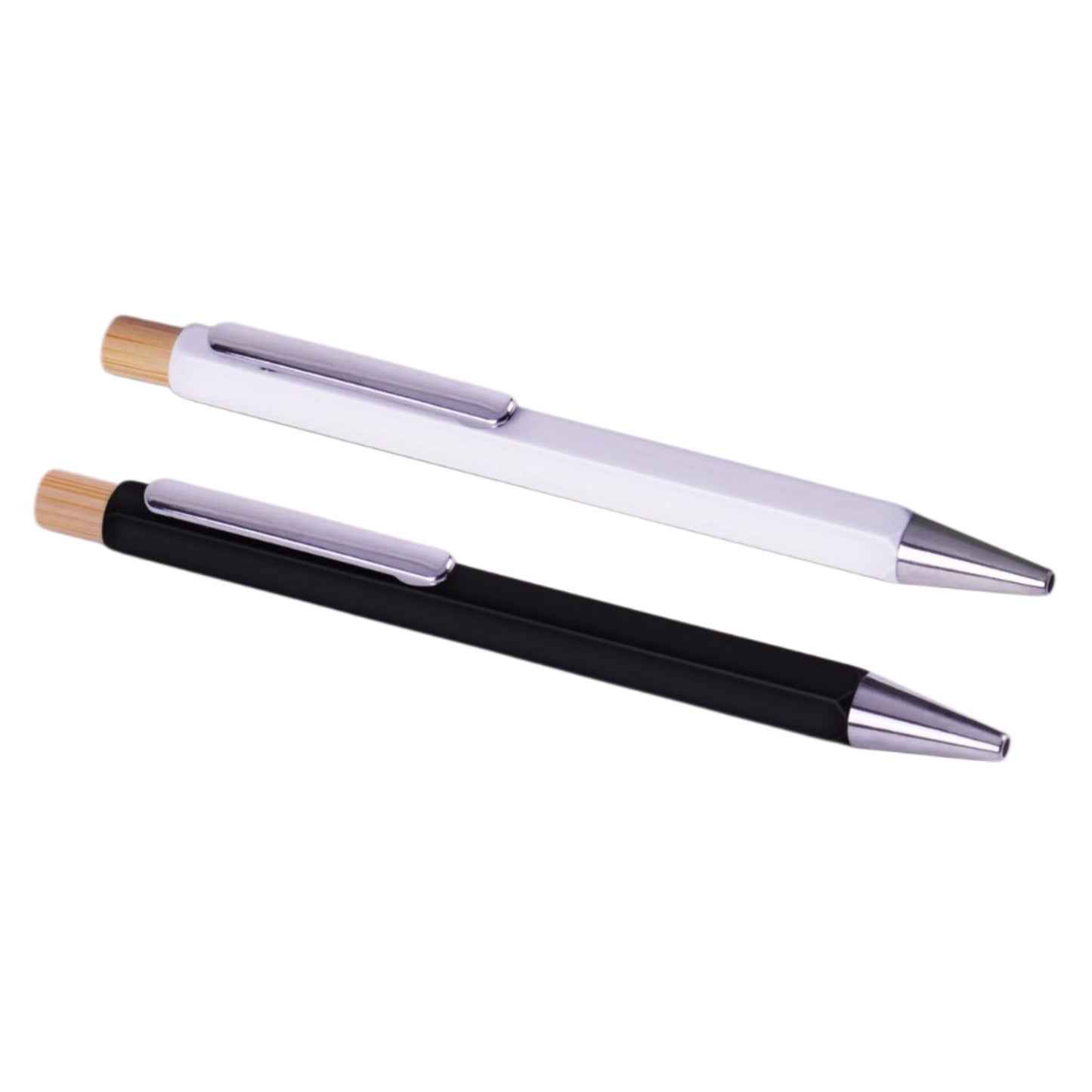 Metal body pen with Bamboo pusher