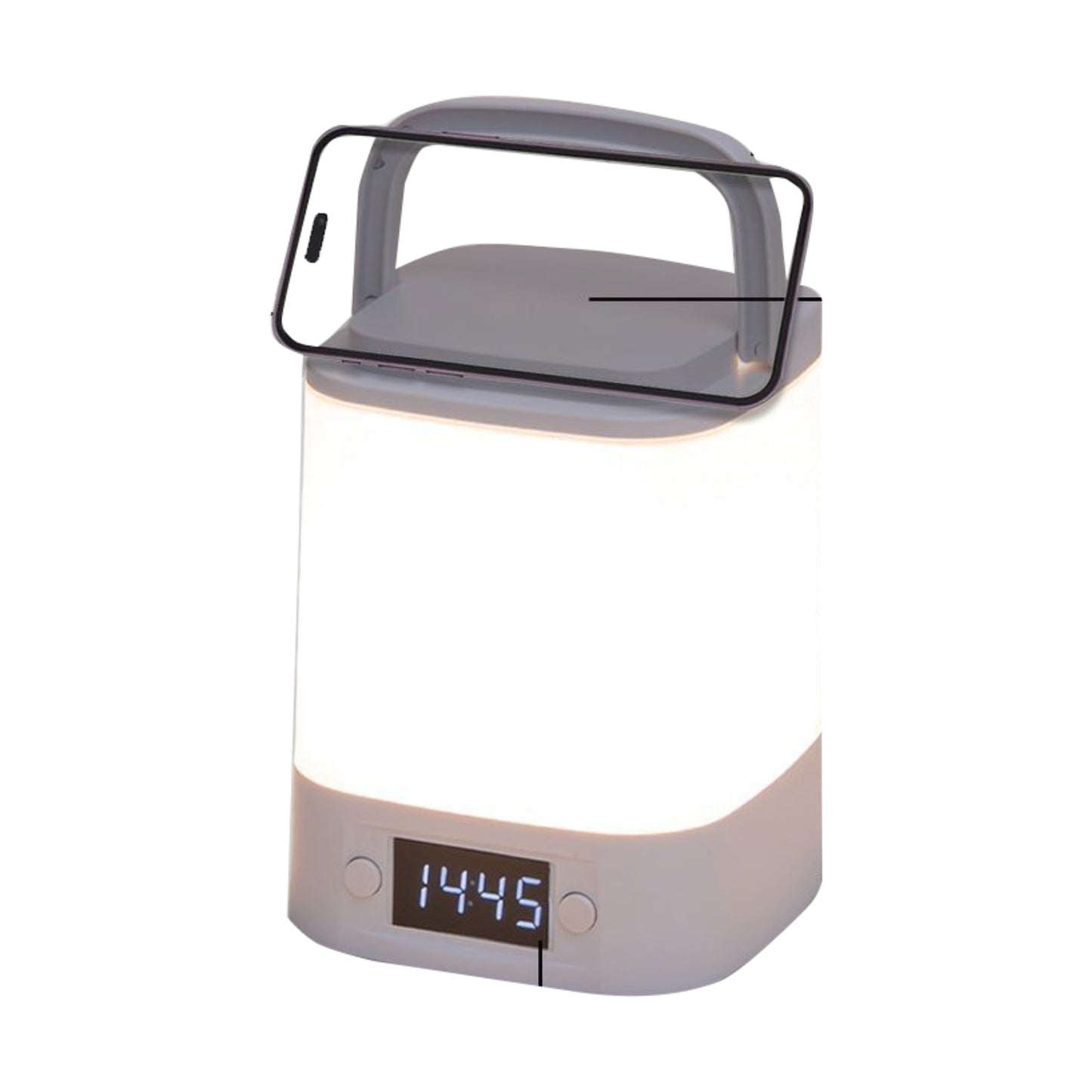 Gleam Desk Lamp with Clock & Remote