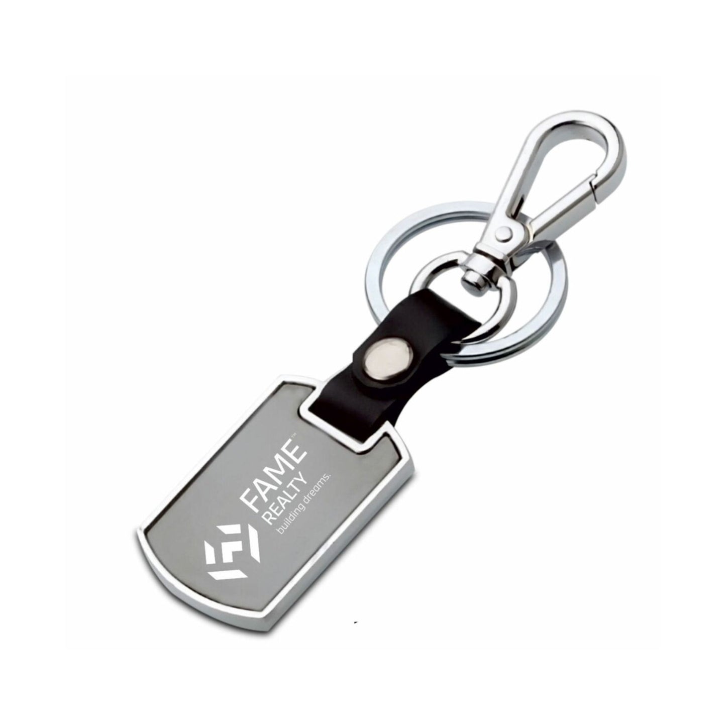 PU Keychain With Bold Nameplate