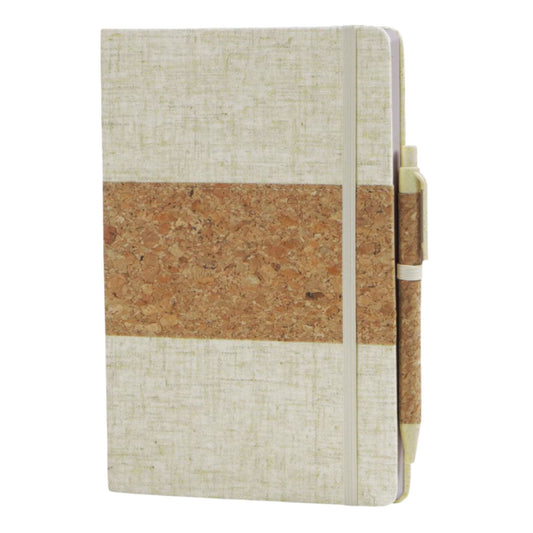 Cork fabric notebook with Cork Pen