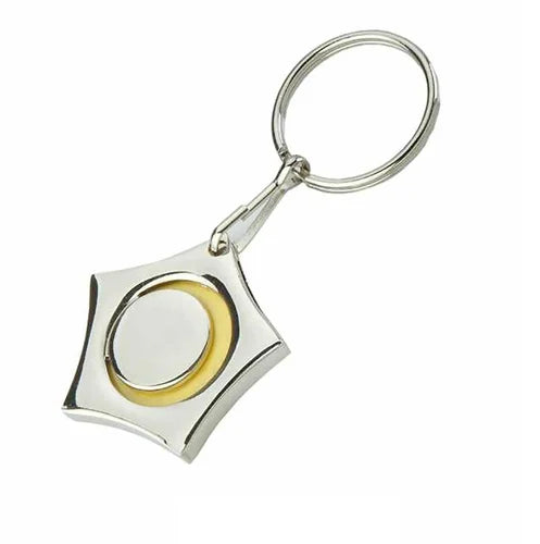 Metal Silver Photo & Logo Keychain