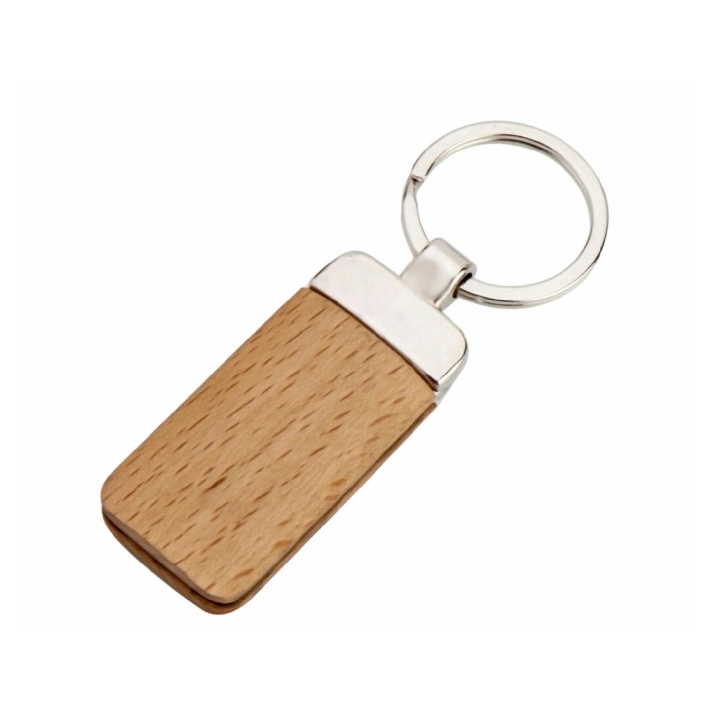 Rectangle Wooden Keychain