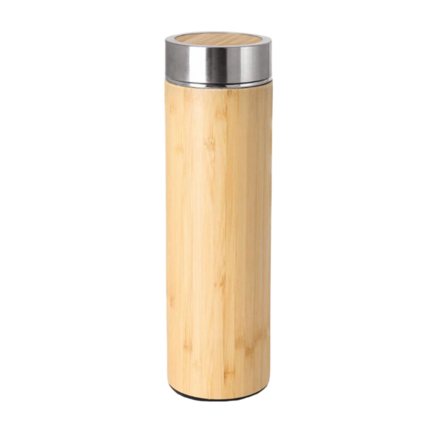 Stainless steel Bamboo Vacuum flask with Tea Strainer