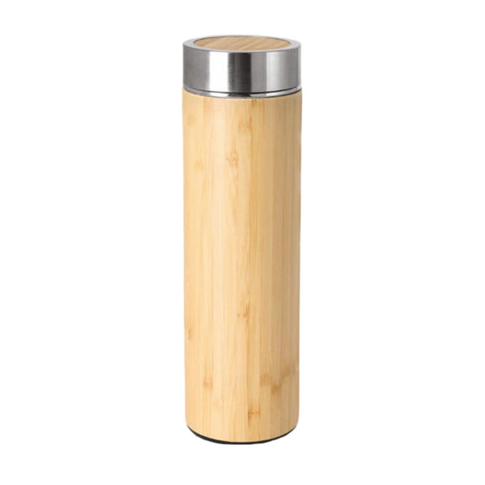Stainless steel Bamboo Vacuum flask with Tea Strainer