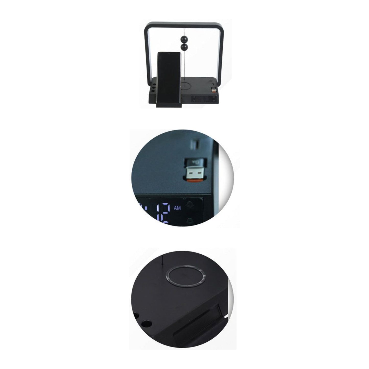 Allure 2.0 Magnetic Lamp With Charger, Clock & Stand