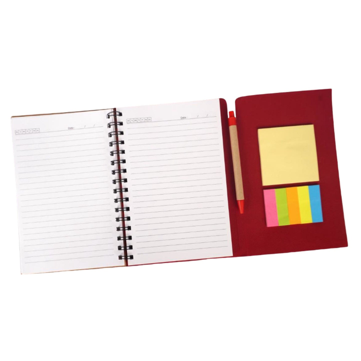 A5 Size notebook with Sticky notes and Eco pen