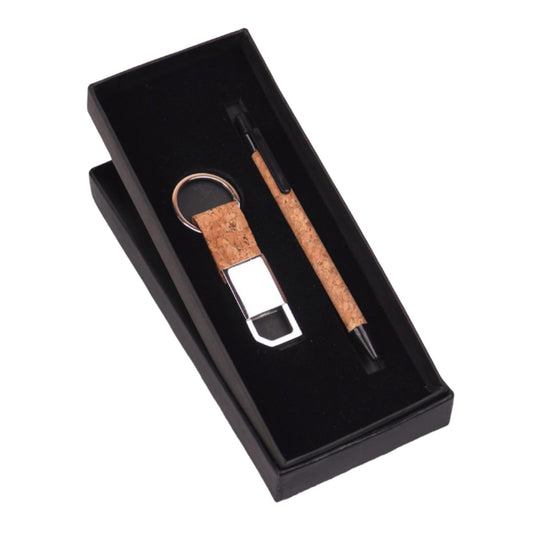 Cork Pen & Metal Cork Keychain