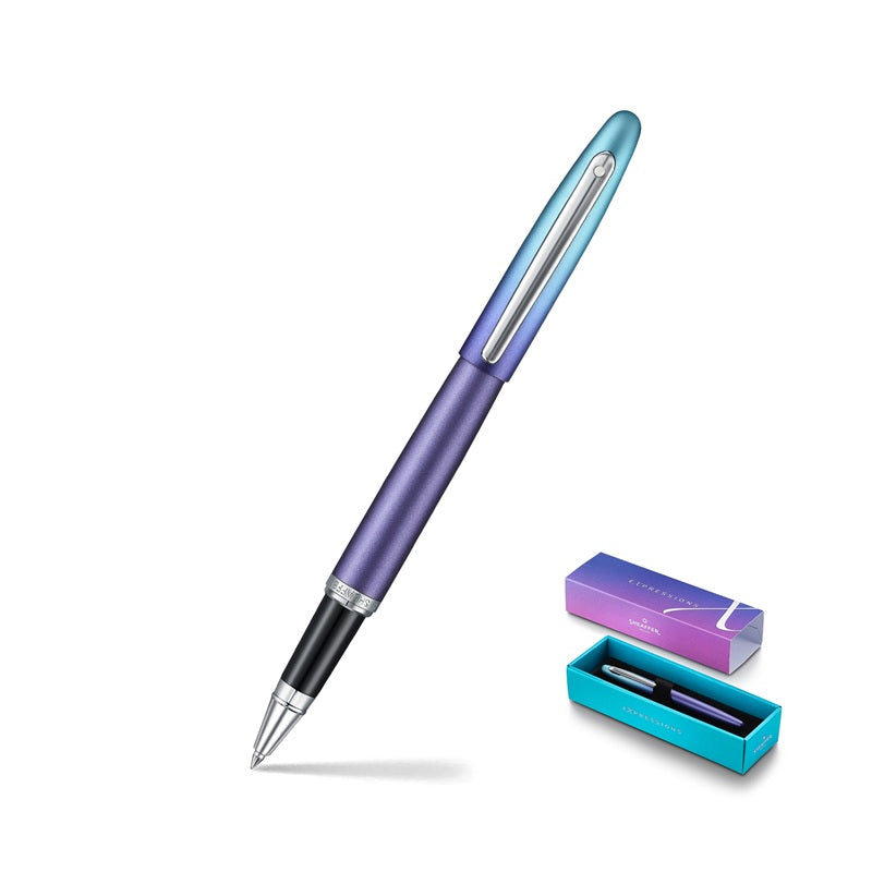 9430 Sheaffer VFM Expressions Rollerball Pen, Pearl Blue-Violet, Chrome