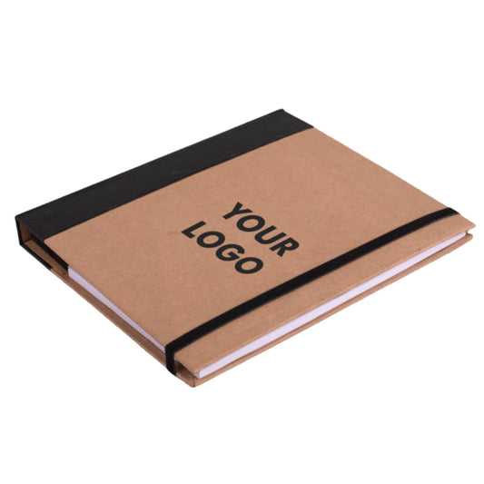 Eco Notebook with Eco Pen, Wooden Ruler and Sticky notes