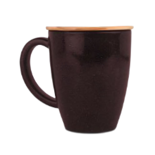 EcoBrew Mug with Lid : Coffee Fiber Eco Friendly Mug with Bamboo Lid