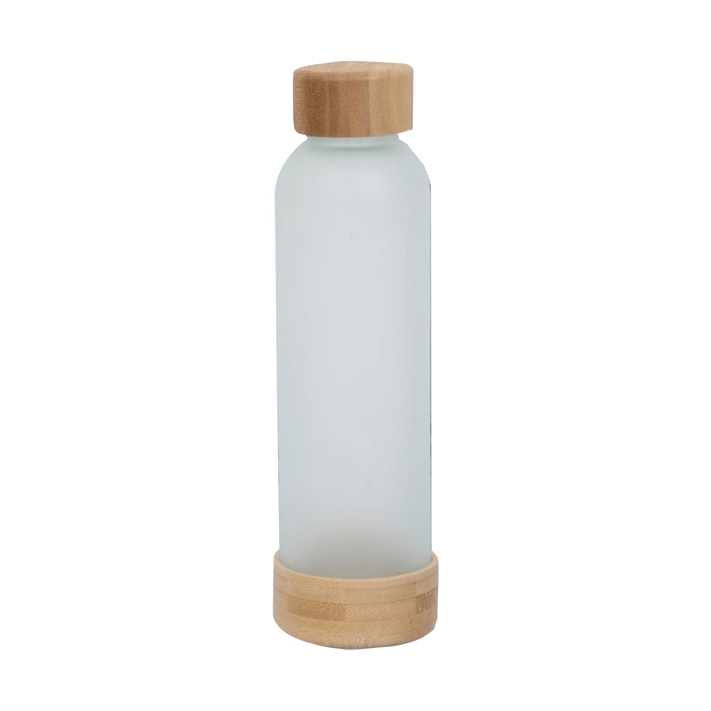 Ecofrost Glass Bottle Bamboo Cap