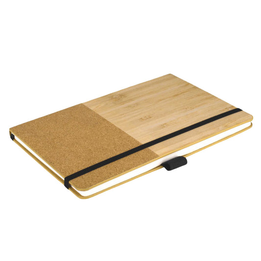 Bamboo cork notebook with Elastic Fastener