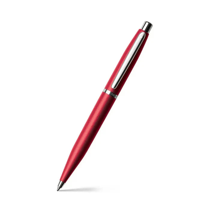 Sheaffer Gift Set ft. Excessive Red VFM 9403 Ballpoint Pen with Chrome Trims and Scarlet Blaze Credit Card Holder