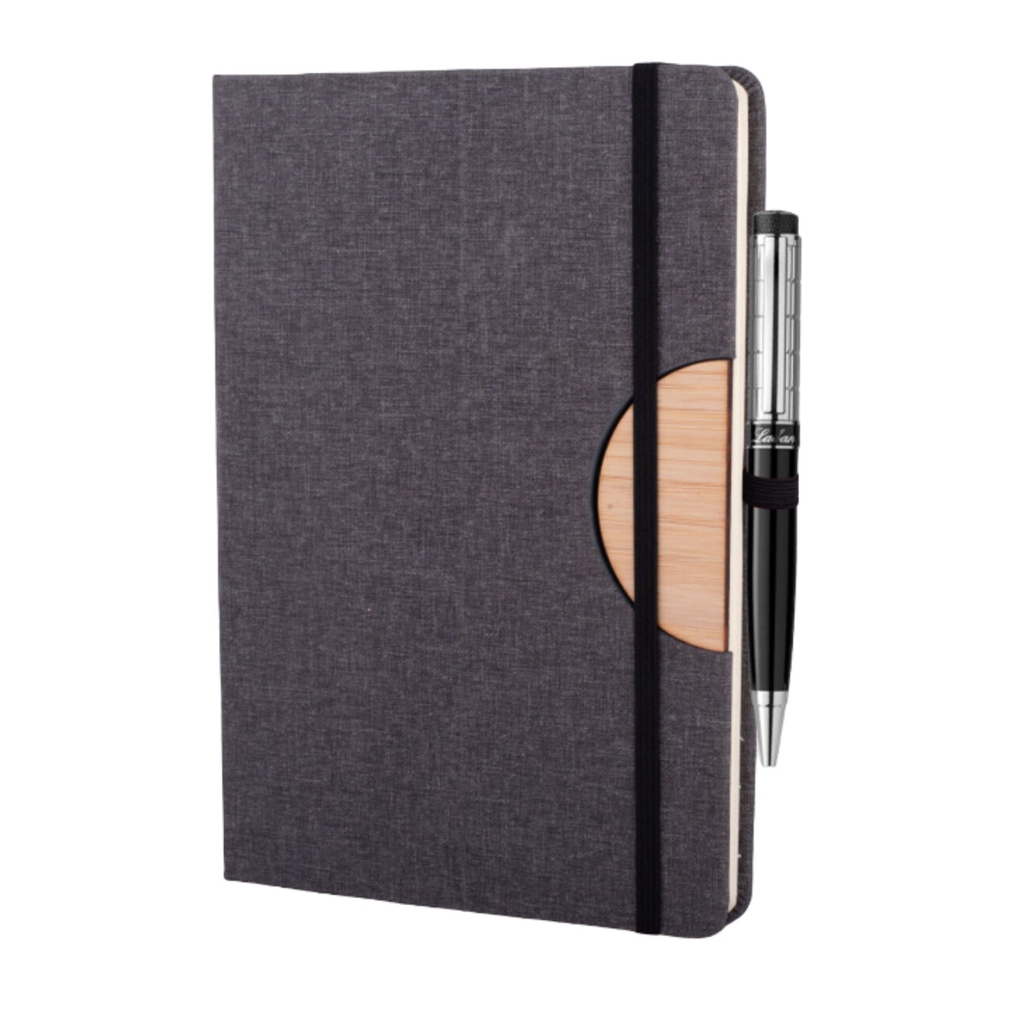 D style Bamboo notebook with Phone stand and Elastic fastener