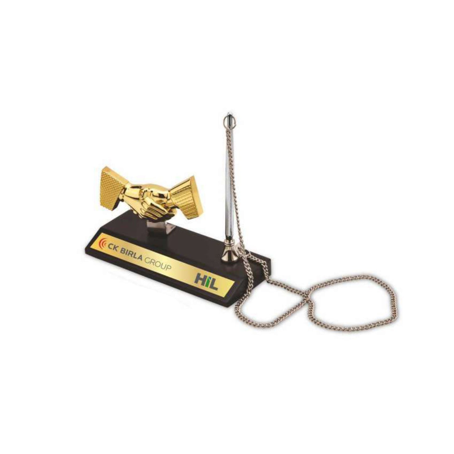 Golden Handshake Pen Stand