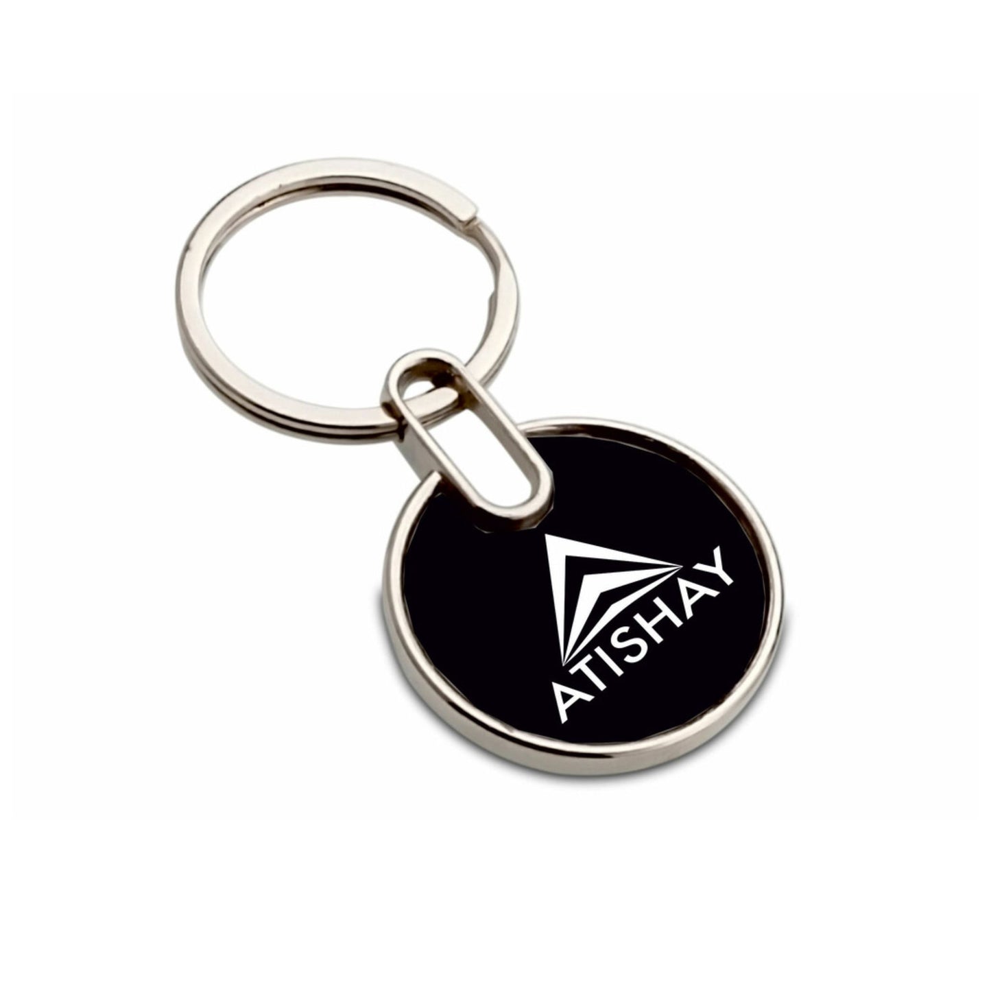 Round Steel Keychain