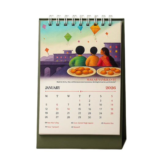 Wire Bloom Desk Calendar B6  Ring Portrait