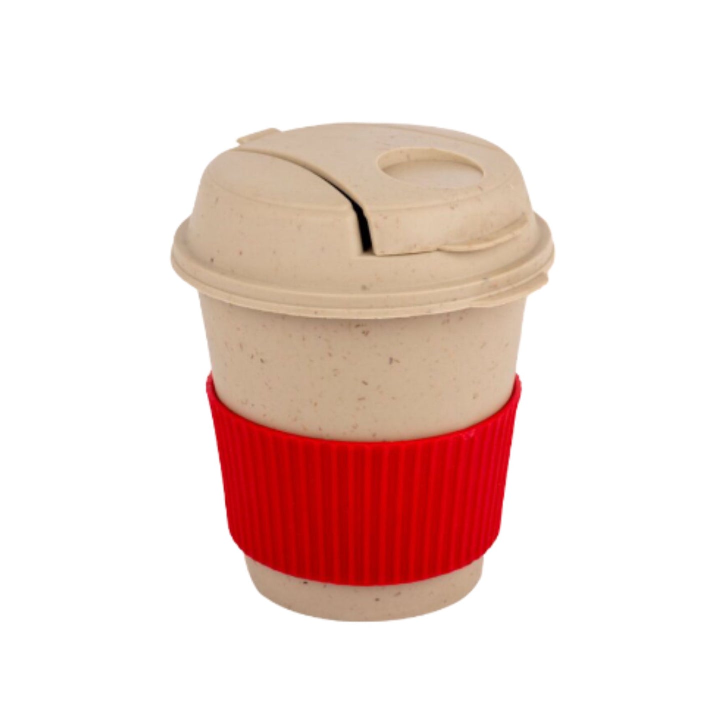 Bamboo Coffee mug: Eco friendly mug with flip top Lid and Anti-Scald sleeve