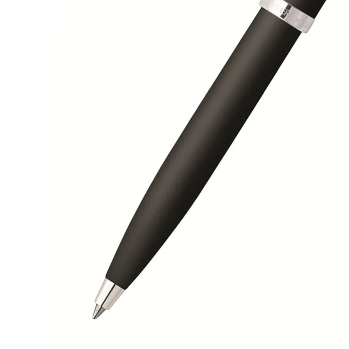 Sheaffer 9317 BP + BCH Gift Set ft. Matte Black 100 Ballpoint Pen with Chrome Trims and Business Card Holder