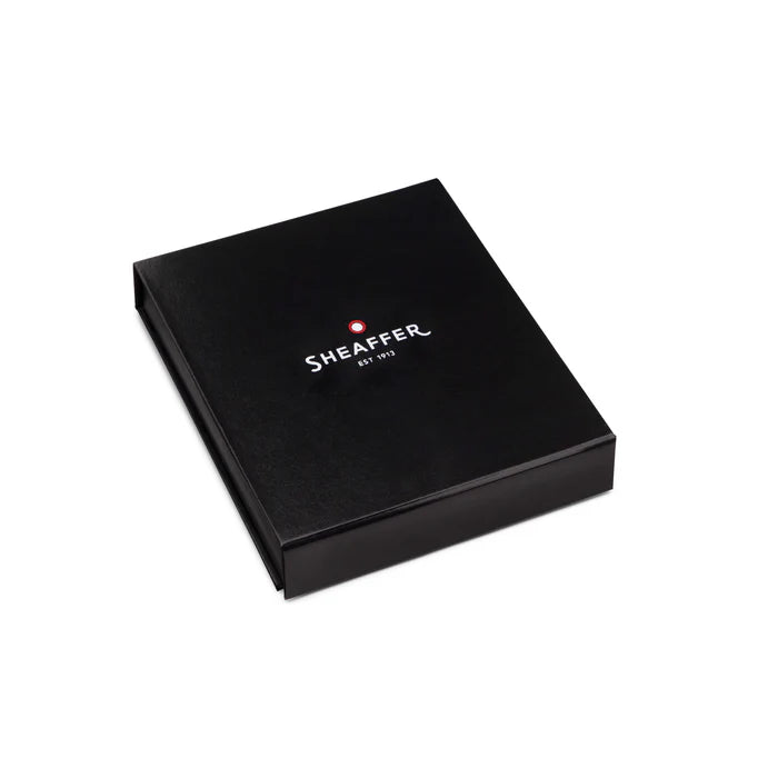 Sheaffer 9317 BP + BCH Gift Set ft. Matte Black 100 Ballpoint Pen with Chrome Trims and Business Card Holder