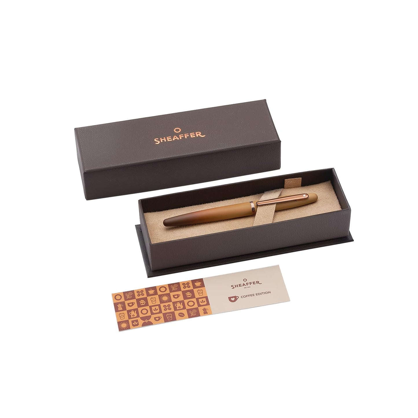 Sheaffer® VFM 9428 Coffee Edition Matt Brown Ballpoint Pen with Regal Brown PVD Trims