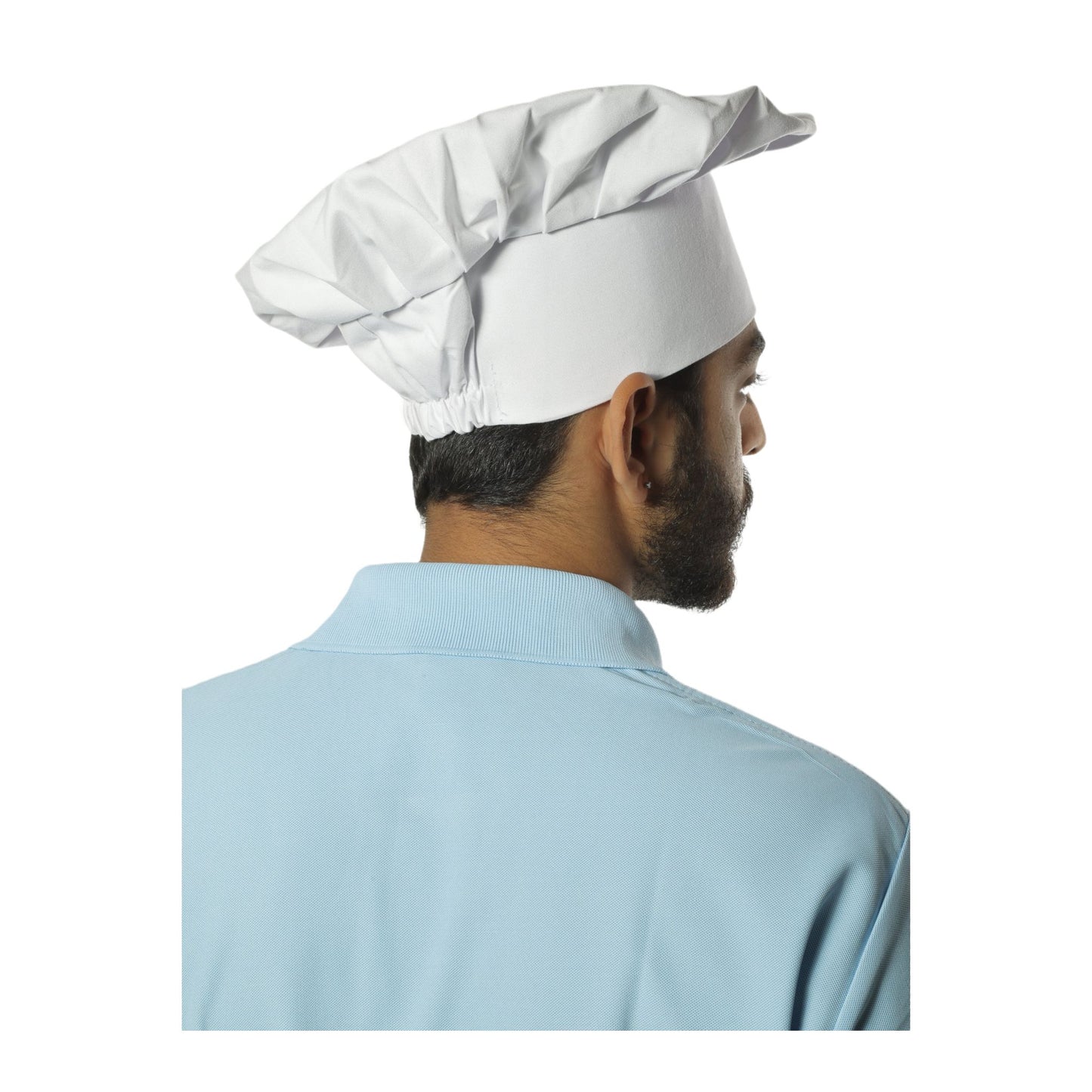 White Chef Cap with High Band