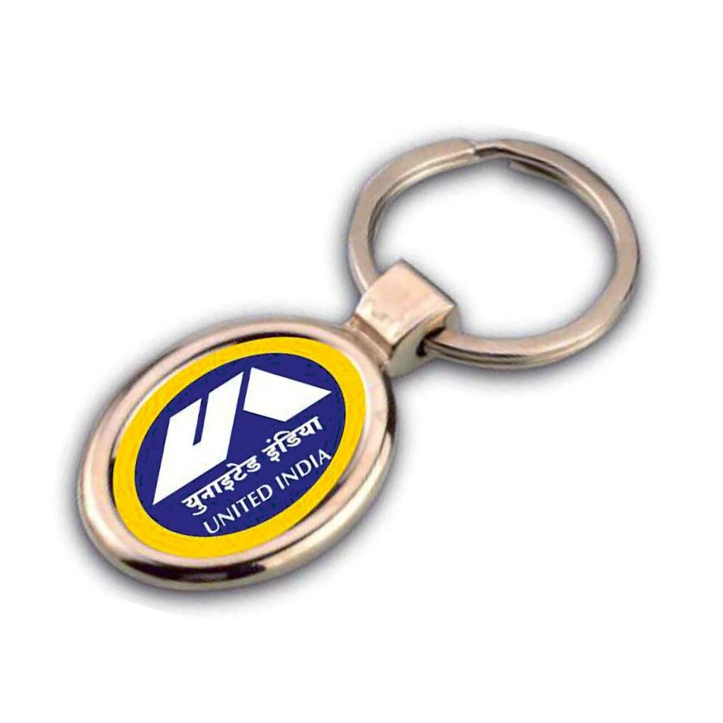 Oval Metal Keychain With Dome Branding