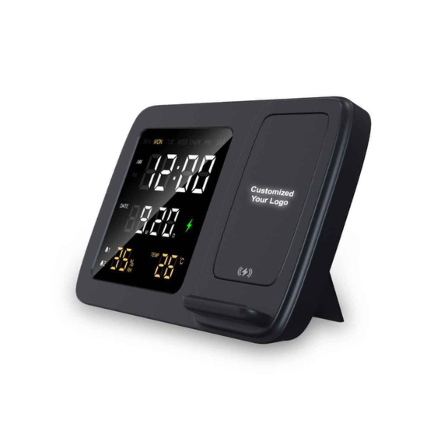 Shimmer Wireless charger with clock