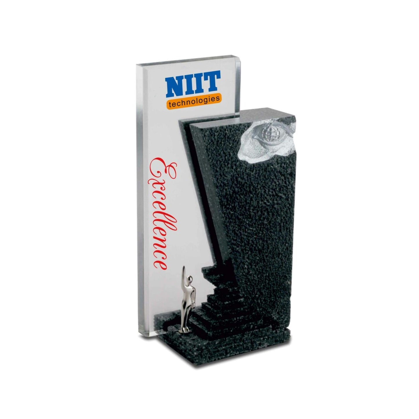 A Lone Figure Begins A Steep Climb