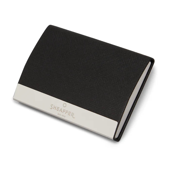 Sheaffer 9338 BP + BCH Gift Set ft. Glossy Black 100 Ballpoint Pen with Chrome Trims and Business Card Holder
