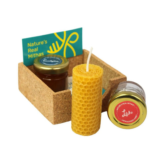 2 Honey + Beeswax candle
