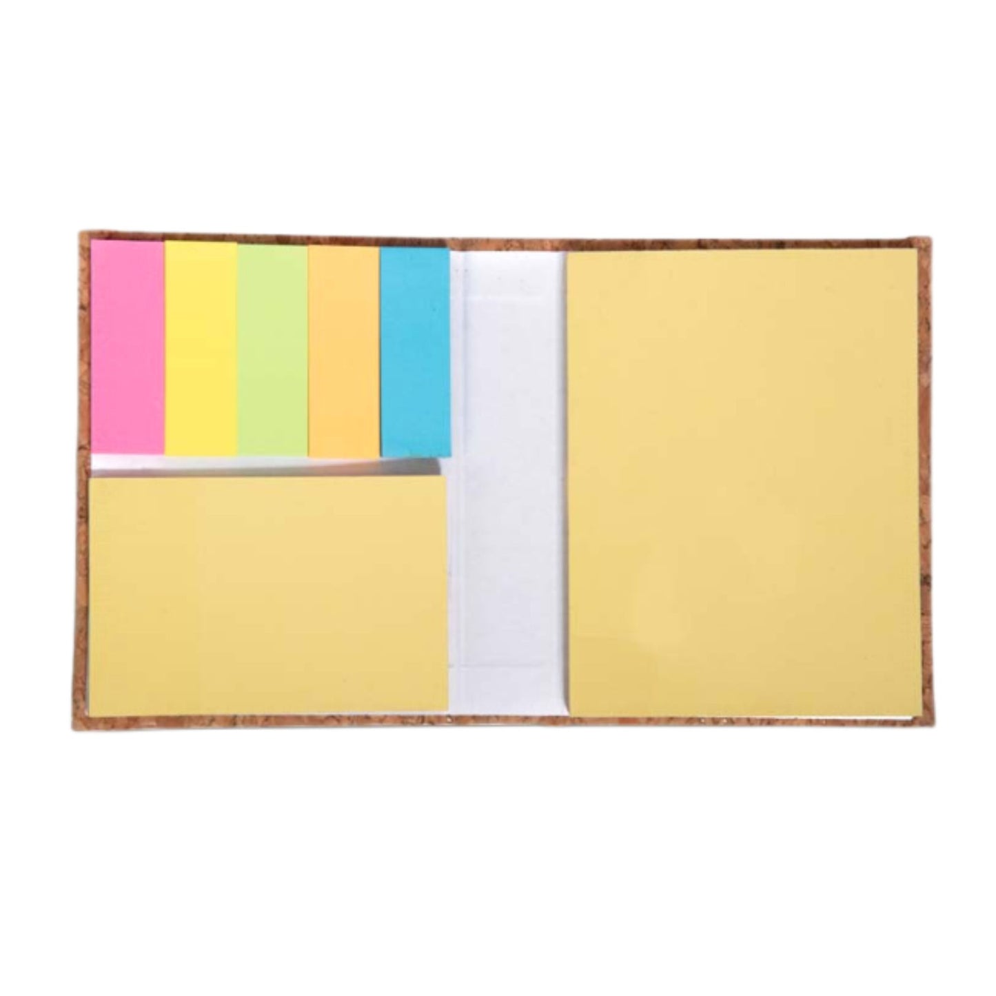 Mini Cork notepad with Double Sticky notepad and strips