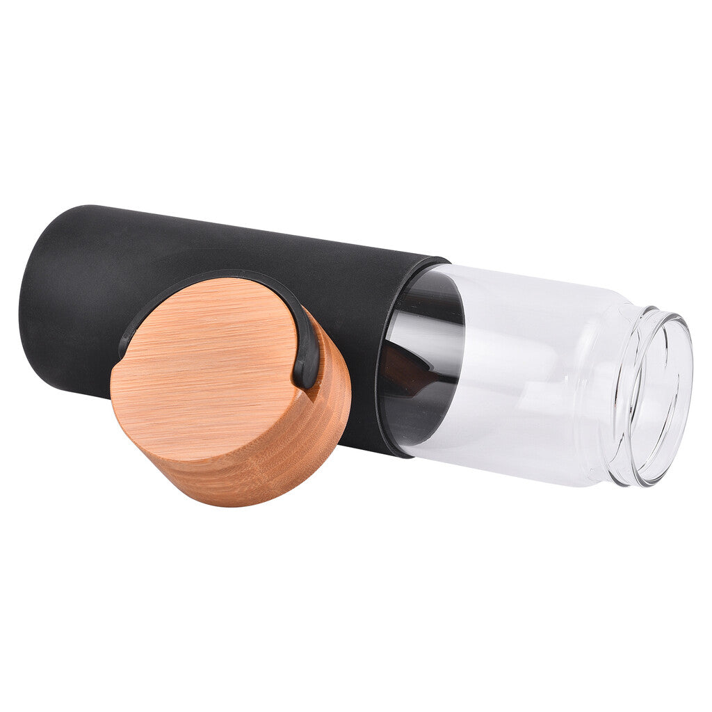 SILI BOT Borosilicate Glass Bottle with Silicon Sleeve
