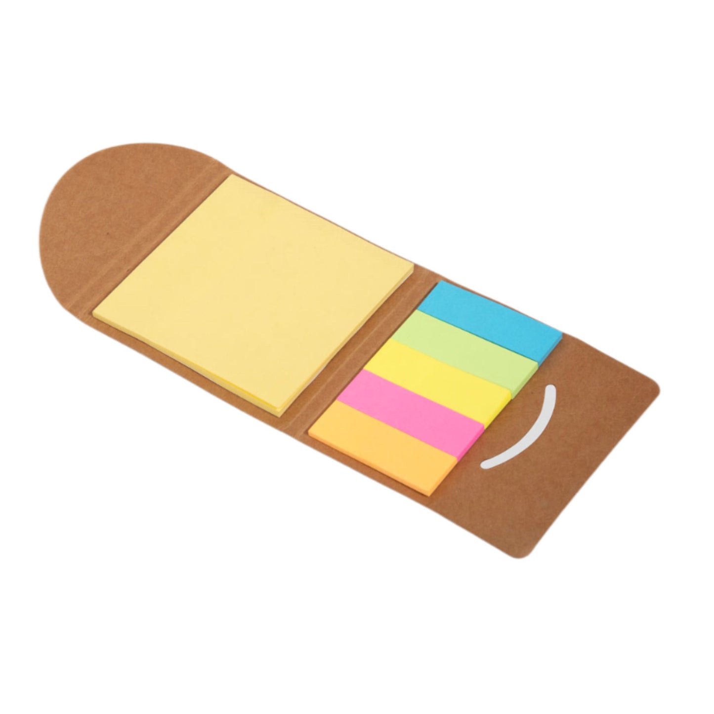 Smily Cork notepad with Sticky notepad and strips
