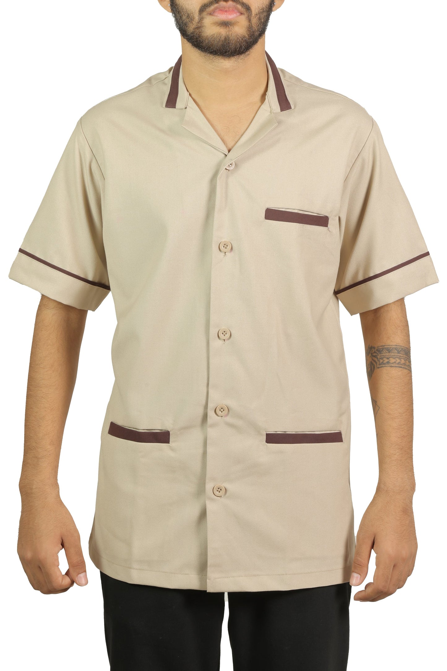 Housekeeping Shirt Chinese Collar