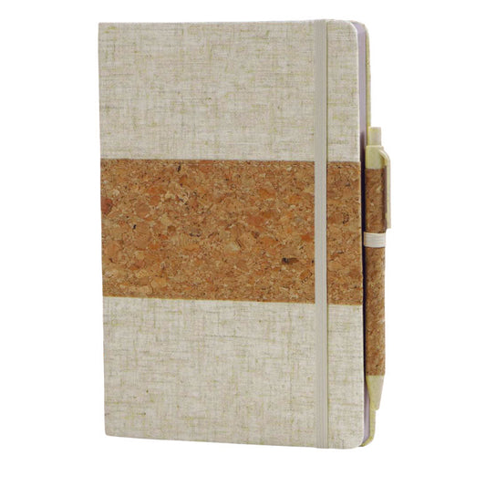 Cork fabric notebook with Cork Pen