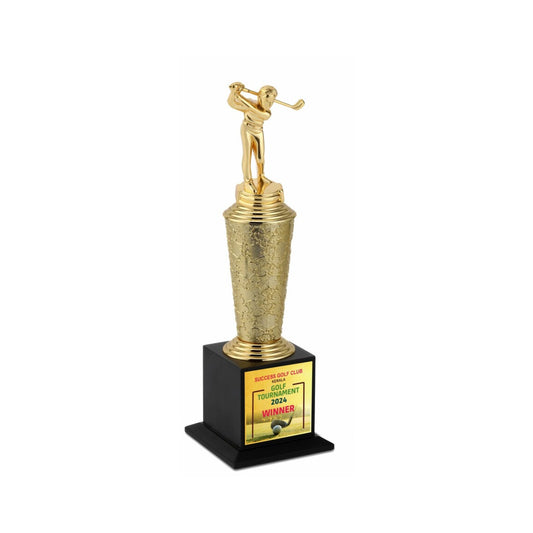 Golf Theme Trophy With Fibre Pipe