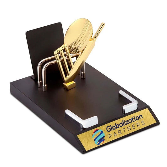 Golden Wooden Cricket Theme Desktop