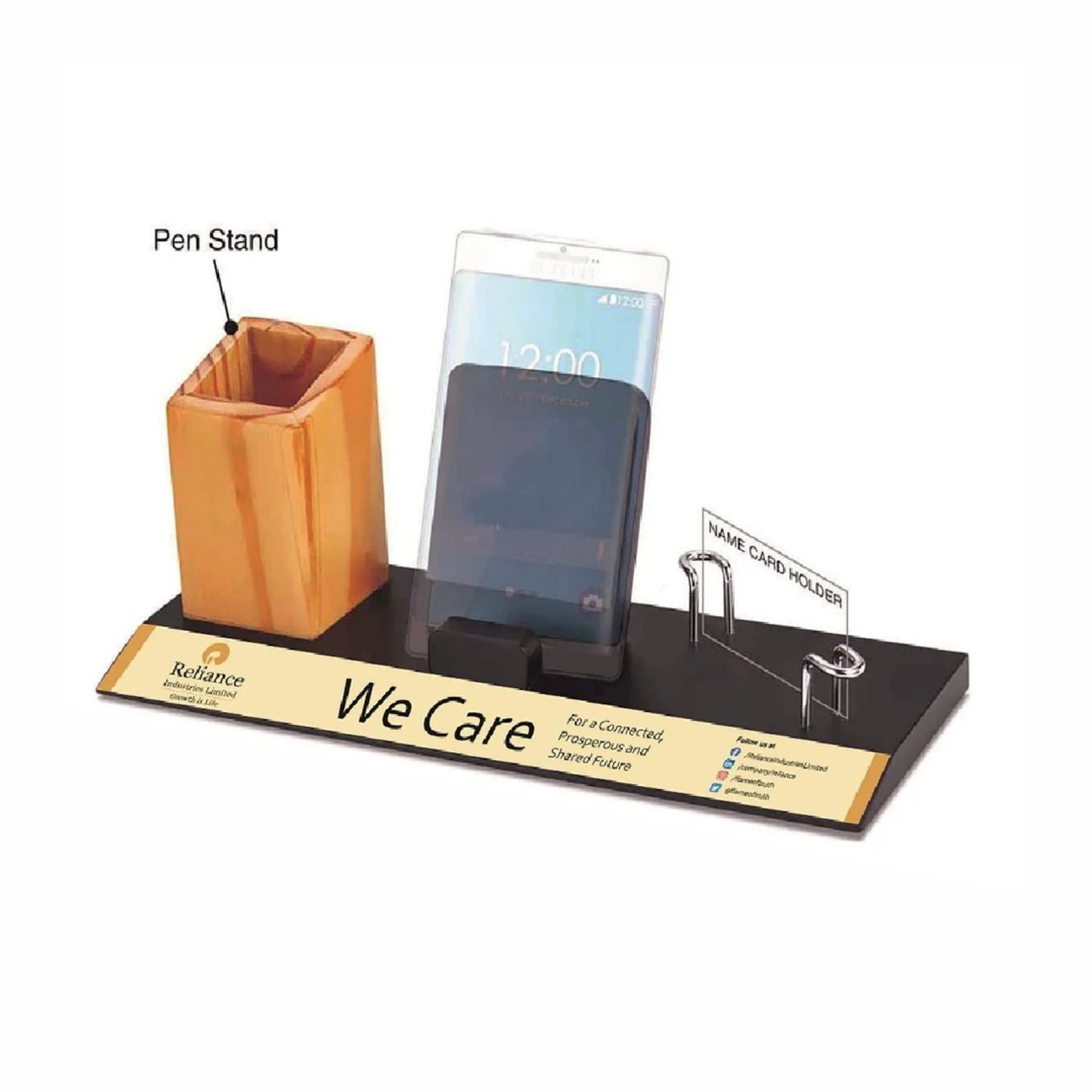 3-In-1 Desk Organizer (Pen Stand, Mobile Stand & Name Card Holder)