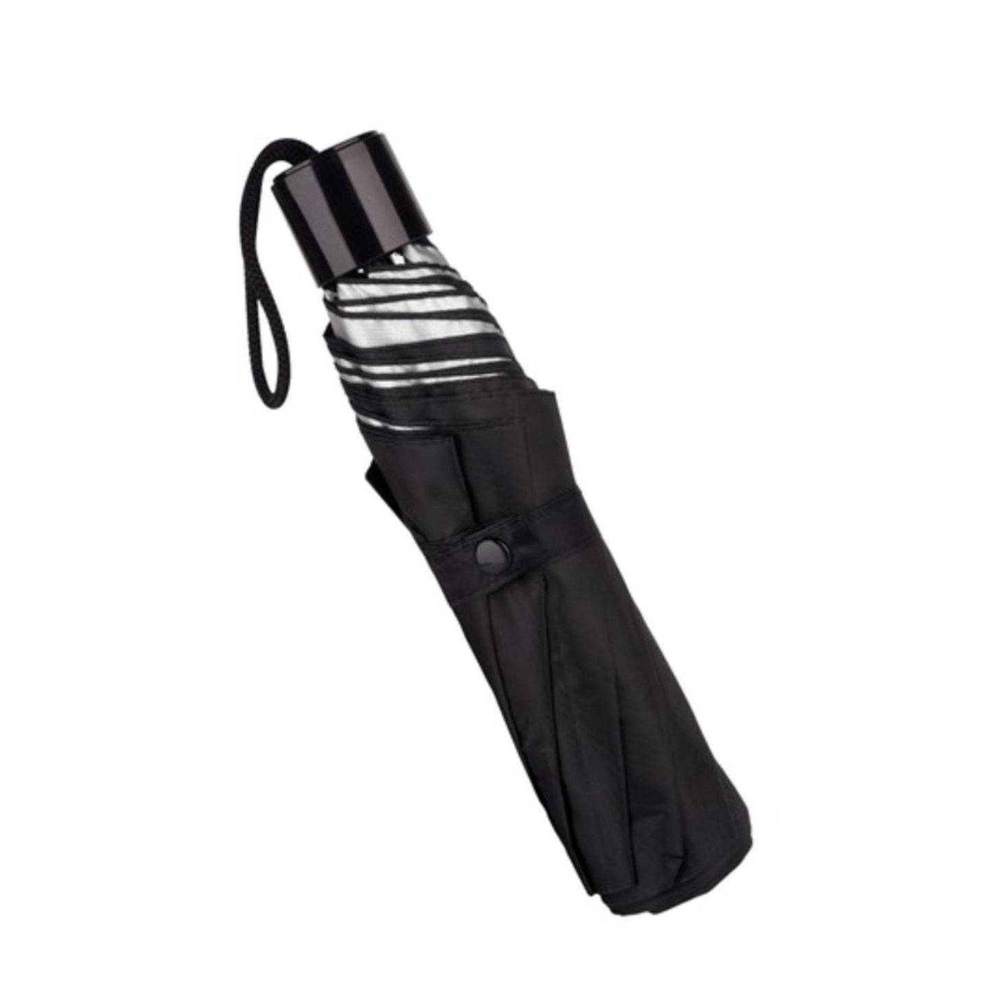 3 Fold Black Silver Dcode Umbrella
