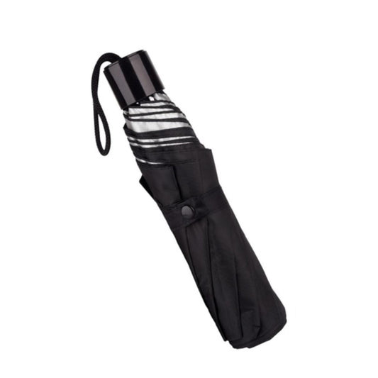 3 Fold Black Silver Dcode Umbrella