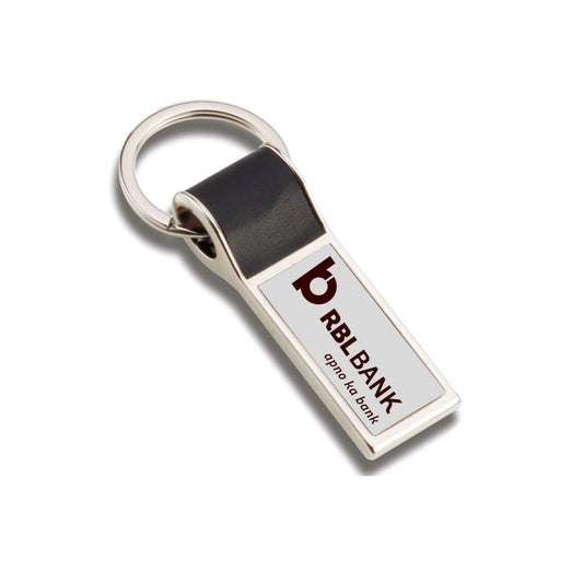 PU Strap Keychain With Steel Plate