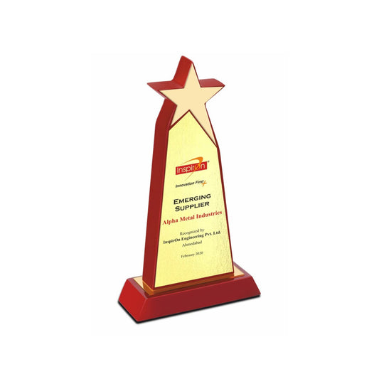 Rising Star Wooden Trophy