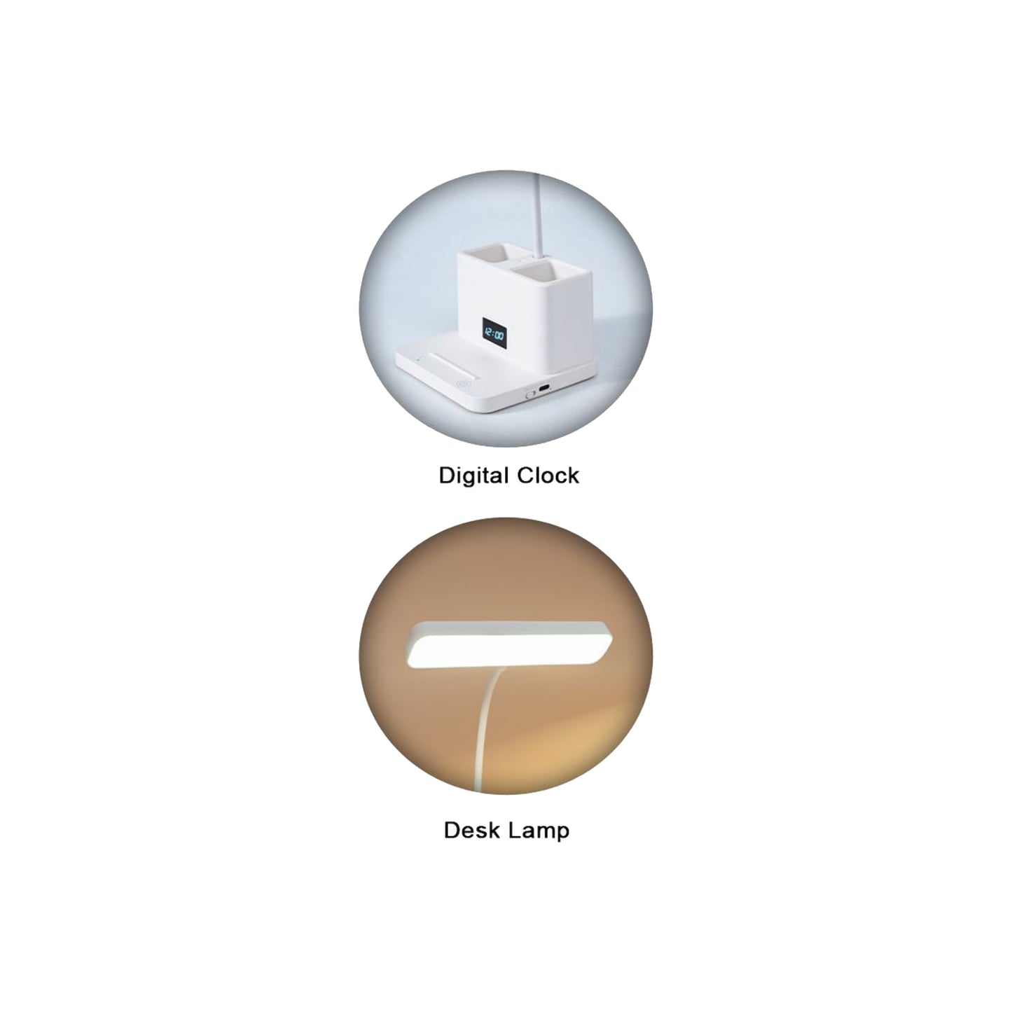 Ray Desk Lamp | Digital Clock | Pen Stand | Mobile Stand