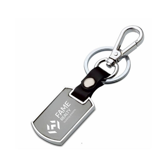 PU Keychain With Bold Nameplate