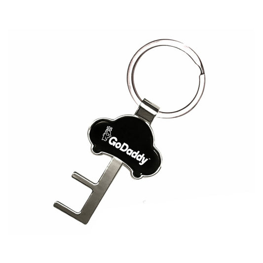 Key-Shaped Keychain With Car Design