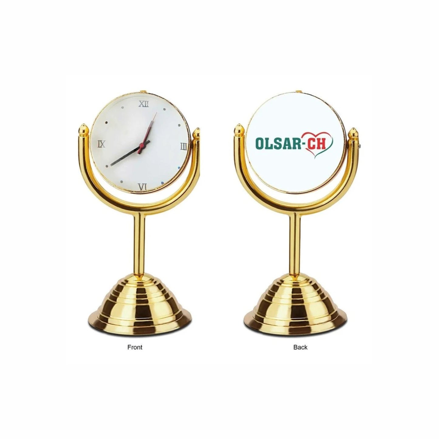 Stainless Steel Rotating Gold Plated Watch With Magnifying Glass