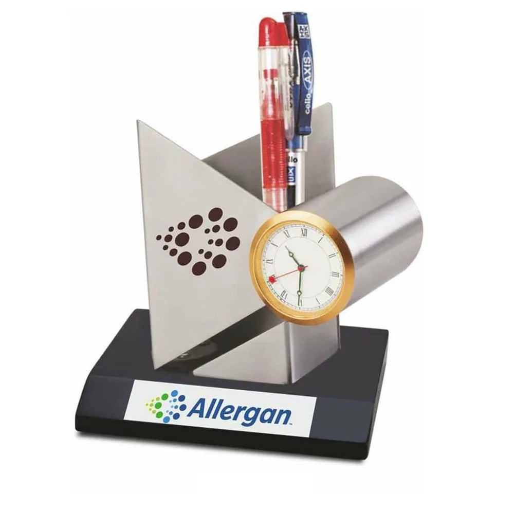 Premium Pen Stand With Clock