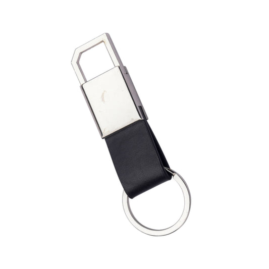 Black Leather Strap Metal 600-Keychain